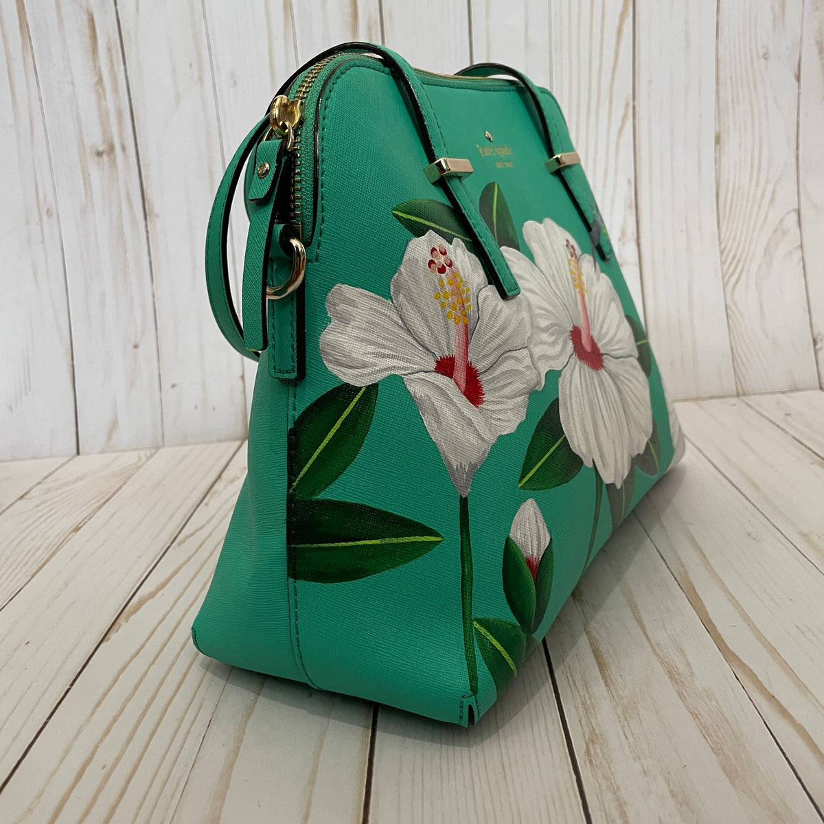 White Hibiscus purse Art By SIR