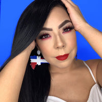 Dominican Flag Earrings
