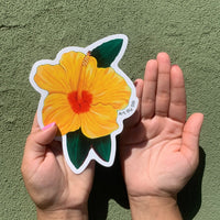 Yellow Hibiscus Sticker