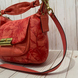 Salmon Red Hibiscus purse