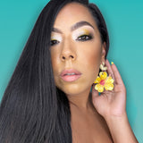 Yellow Hibiscus Earrings