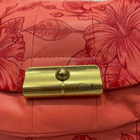 Salmon Red Hibiscus purse