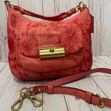 Salmon Red Hibiscus purse